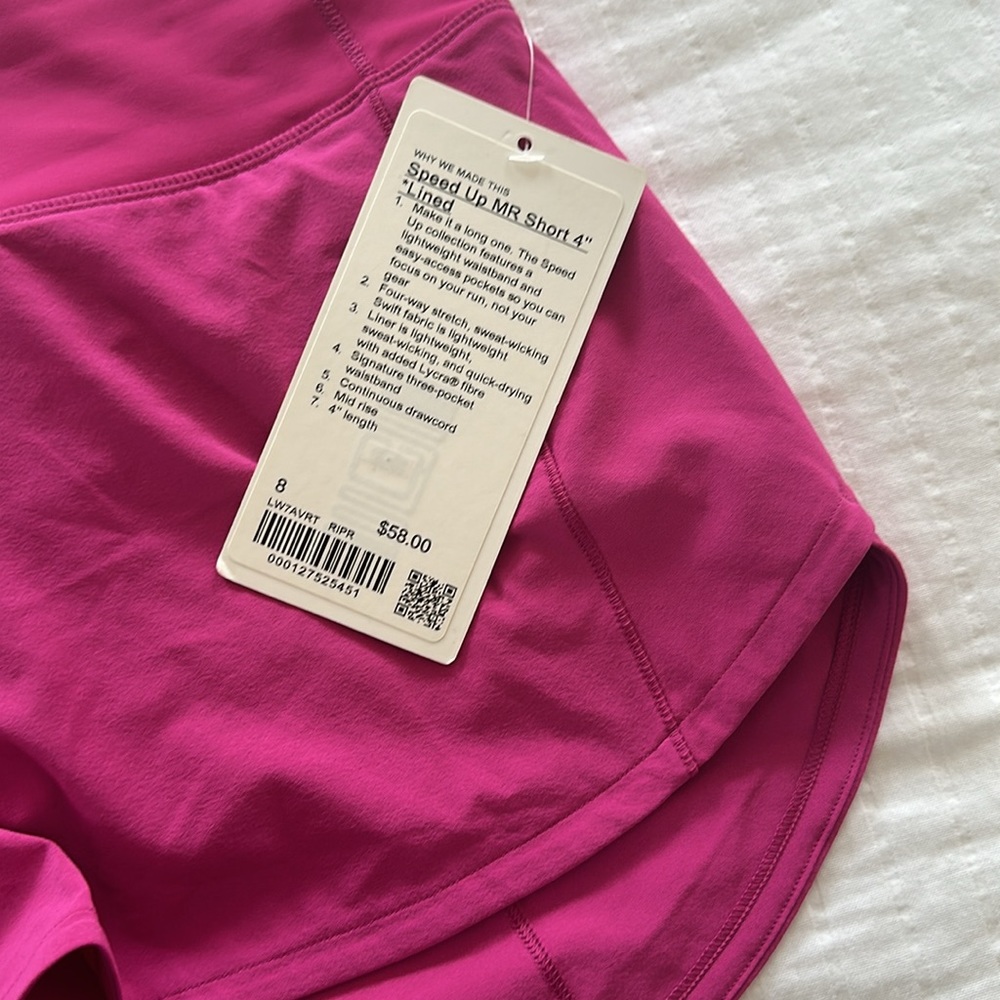 Lululemon Speed Up MR Short 4” Ripened Raspberry - Picture 2 of 4